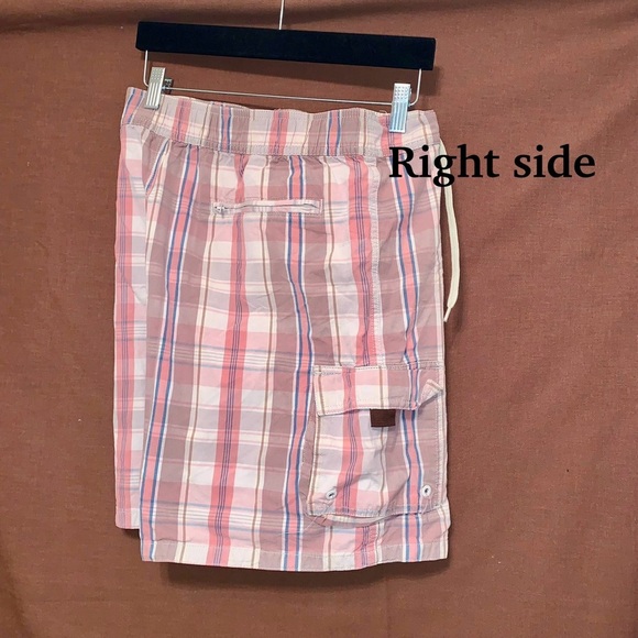 Men's Multicolor Plaid Swim Trunks size Large - Picture 3 of 9